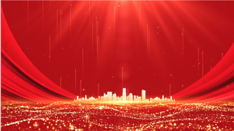 党政粒子红绸会议背景AE模板