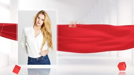 光影红绸光效人物图文介绍AE模板