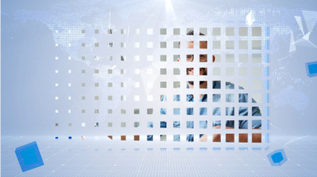 简洁明亮商务采访边框背景视频