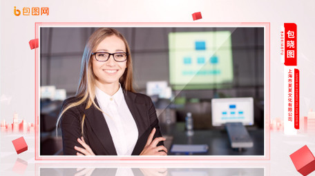 简洁明亮采访边框背景AE模板