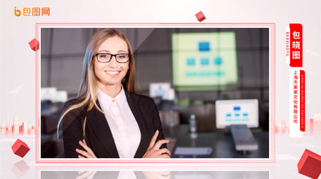 简洁明亮采访边框背景AE模板