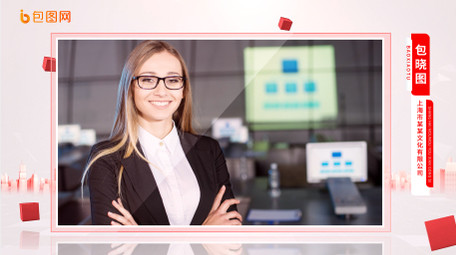 简洁明亮采访边框背景AE模板