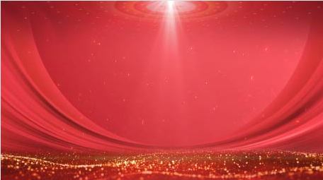 党政红绸粒子海洋背景AE模版