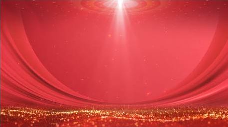 党政红绸粒子海洋背景AE模版