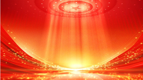 大气红色党政粒子红绸会议背景视频