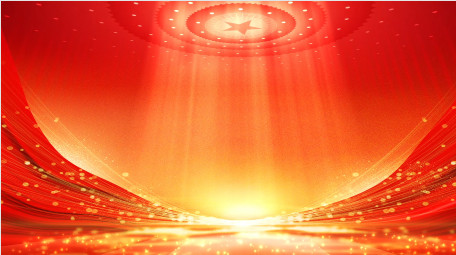 大气红色党政粒子红绸会议背景视频