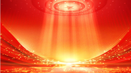 大气红色党政粒子红绸会议背景视频