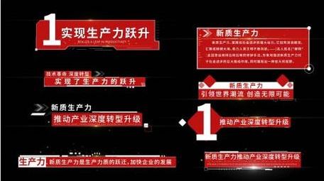 简约光效党政宣传片字幕花字模板