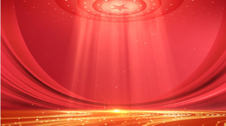 大气红色党政红绸粒子背景视频