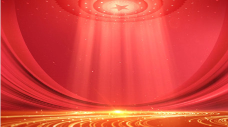 大气红色党政红绸粒子背景视频