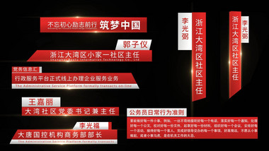 党政文化宣传字幕动画展示AE模板