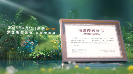 绿色植物场景企业证书文件展示AE模板