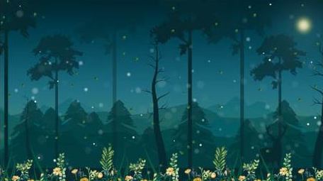 夜空梦幻森林视频背景AE模板