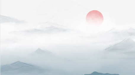 古风水墨山水背景视频模板