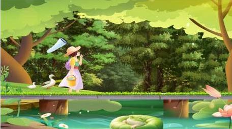 4K卡通梦幻森林背景视频AE模版