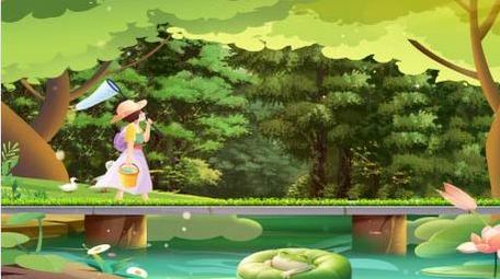 4K卡通梦幻森林背景视频AE模版