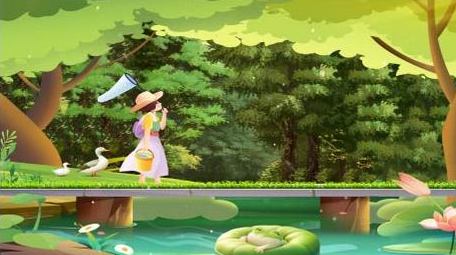 4K卡通梦幻森林背景视频AE模版