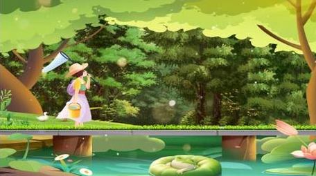 4K卡通梦幻森林背景视频AE模版