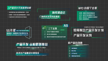 商务AE模科技线条字幕花字
