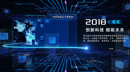 科技制造业图文大事记时间轴AE模版