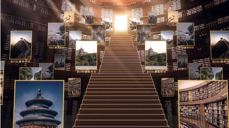 大气三维历史立体图文展示AE模板