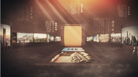 复古历史胶卷文化档案图文展示片头AE模板