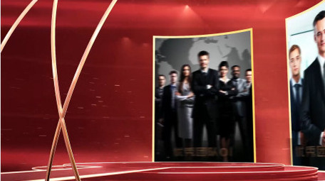 红色颁奖典礼图文包装AE模板