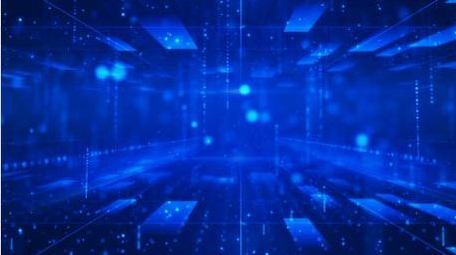 蓝色科技穿梭循环背景视频AE模版