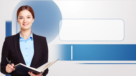 蓝色商务风人物介绍图文PR模板