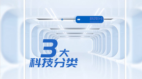 简洁三维科技分类展示PR模板