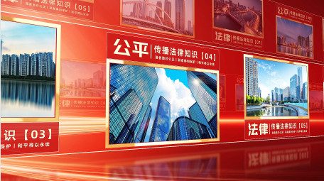 法律宣传图文照片墙AE模版