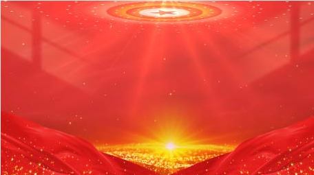 红色党政舞台会议红绸背景视频