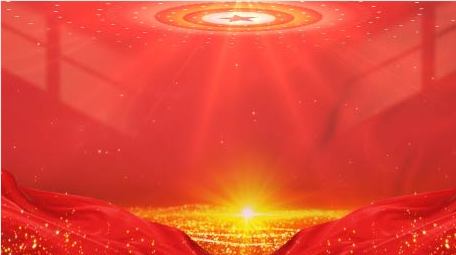 红色党政舞台会议红绸背景视频