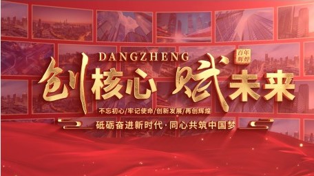 大气党政红绸照片墙片头AE模板