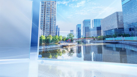 现代立体企业大事记宣传图文AE模板