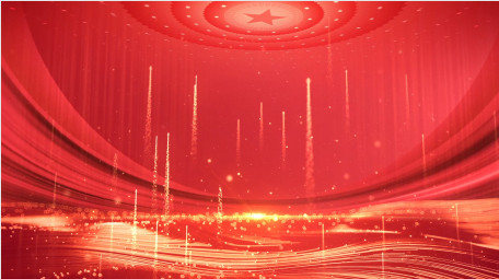 党政红绸金色粒子背景视频