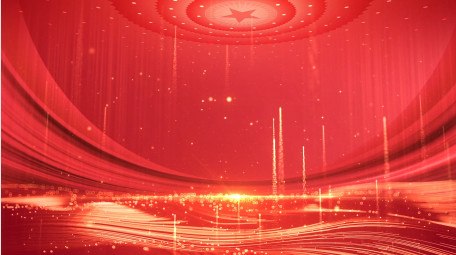 党政红绸金色粒子背景视频