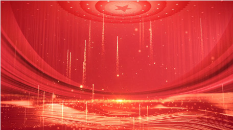 党政红绸金色粒子背景视频