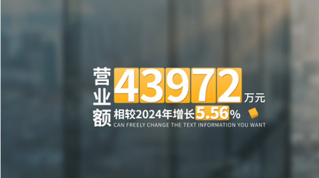 企业年终工作总结数据字幕条AE模板