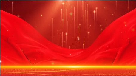 大气党政党建红绸粒子背景视频