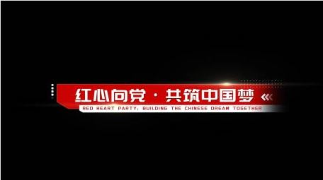 红色党政宣传片角标字幕花字