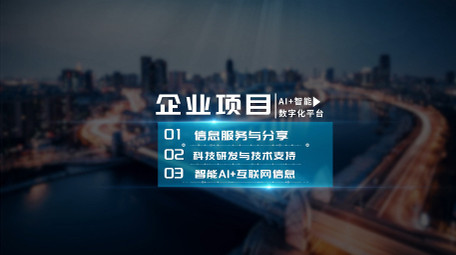 简洁光效商务项目介绍字幕条AE模版