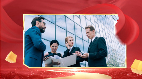 红色<strong>党政</strong>新闻采访边框背景视频