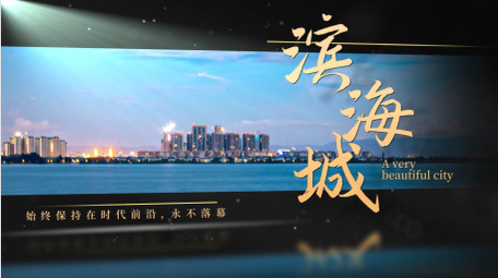 黑色清晰唯美光影片头AE模板