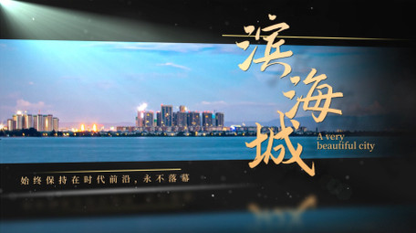 黑色清晰唯美光影片头AE模板