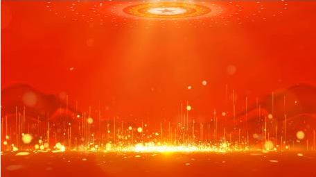 红色大气党政红绸粒子背景AE模板