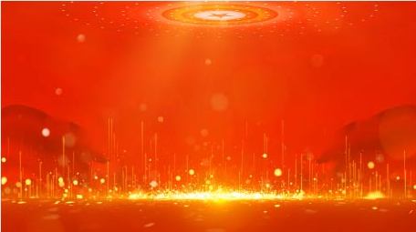 红色大气党政红绸粒子背景AE模板