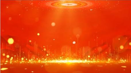 红色大气党政红绸粒子背景AE模板