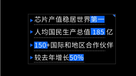 蓝色科技简约风字幕标题字幕花字