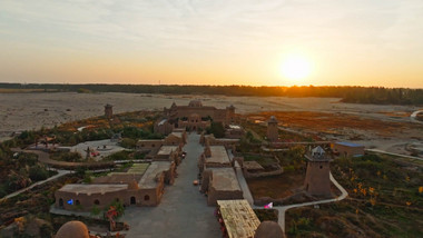 新疆叶城西夜迷城日出美景4K航拍